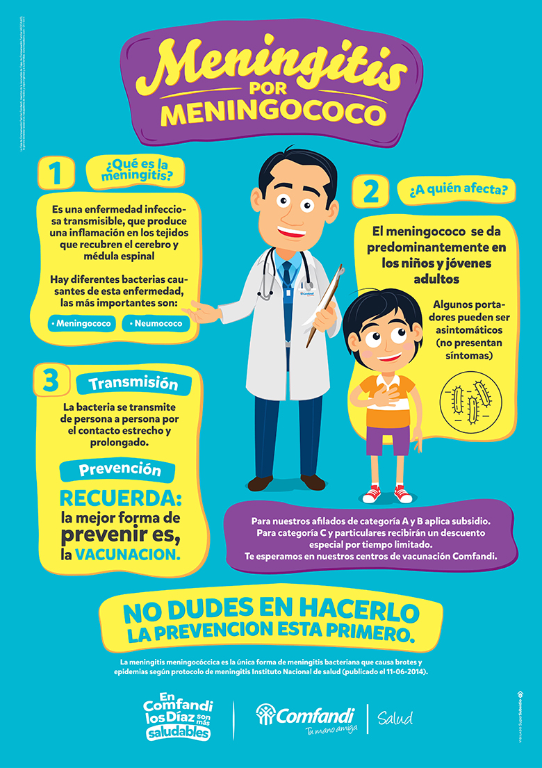 Previene la meningitis por meningococo