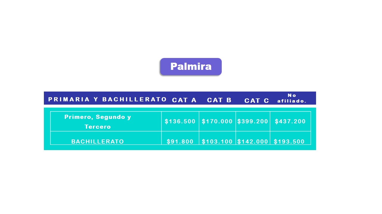 precio colegio comfandi palmira