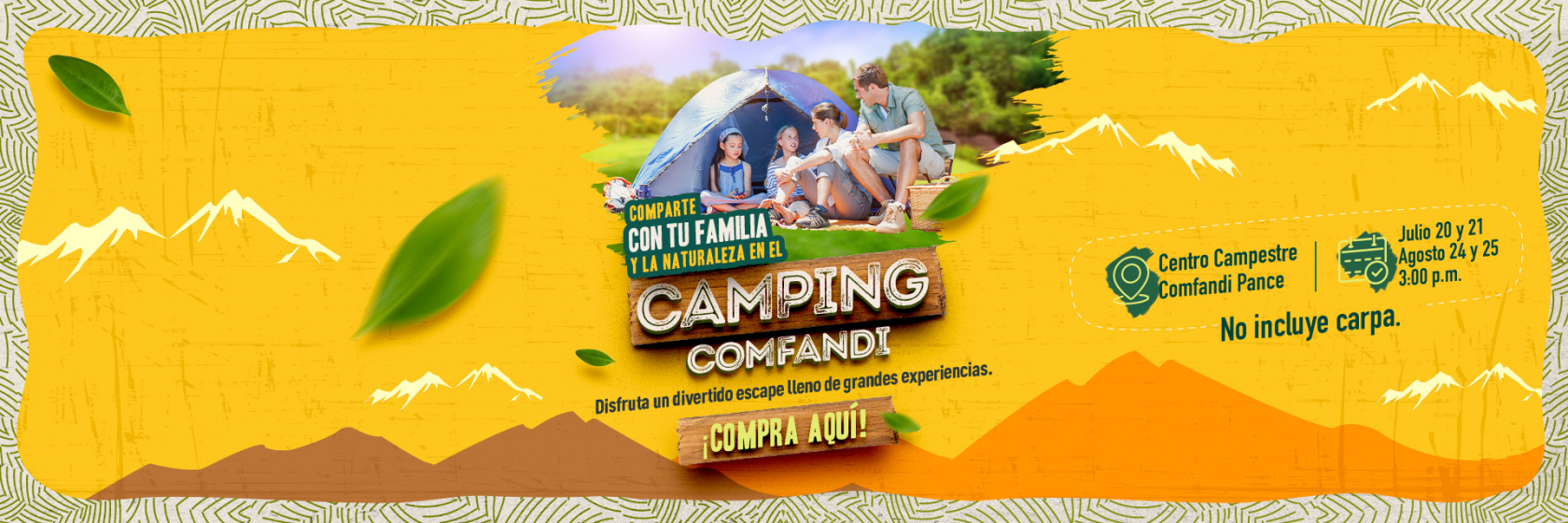 banner campig tematico